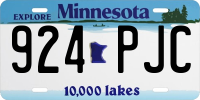 MN license plate 924PJC