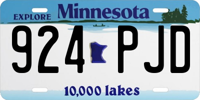 MN license plate 924PJD
