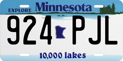 MN license plate 924PJL