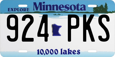 MN license plate 924PKS