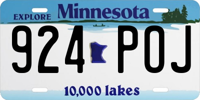 MN license plate 924POJ