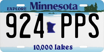 MN license plate 924PPS