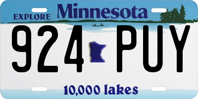 MN license plate 924PUY