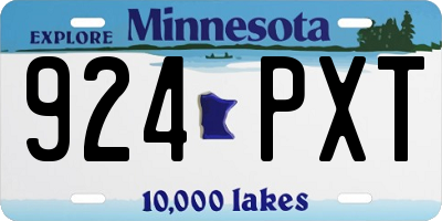MN license plate 924PXT