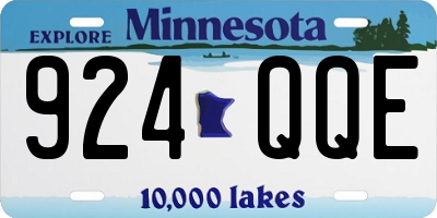 MN license plate 924QQE