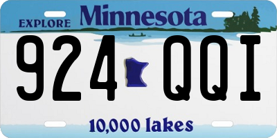 MN license plate 924QQI
