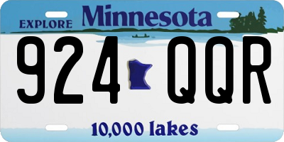 MN license plate 924QQR