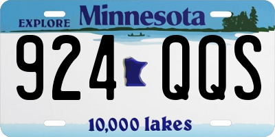 MN license plate 924QQS
