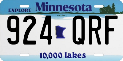 MN license plate 924QRF