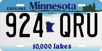 MN license plate 924QRU