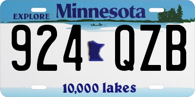 MN license plate 924QZB