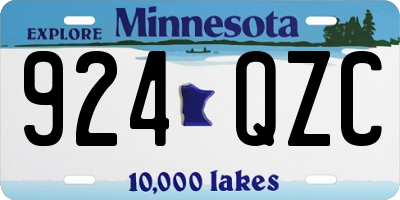 MN license plate 924QZC