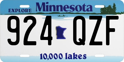 MN license plate 924QZF