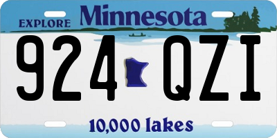 MN license plate 924QZI
