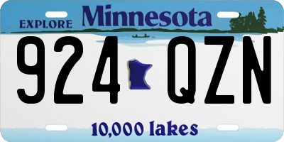 MN license plate 924QZN