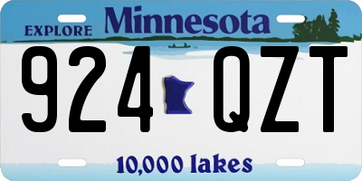 MN license plate 924QZT