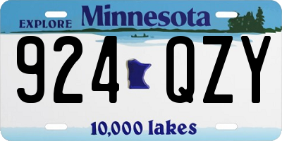 MN license plate 924QZY