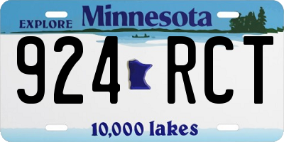 MN license plate 924RCT