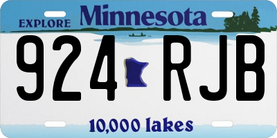 MN license plate 924RJB