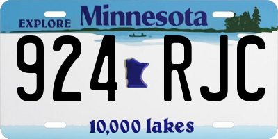 MN license plate 924RJC