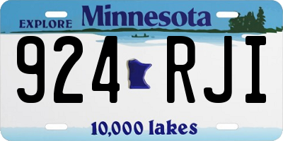 MN license plate 924RJI