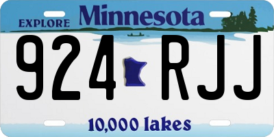 MN license plate 924RJJ