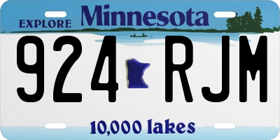 MN license plate 924RJM