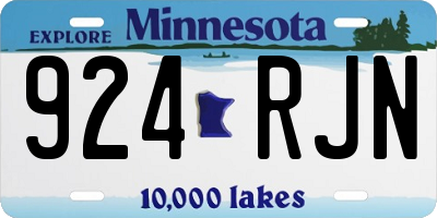 MN license plate 924RJN