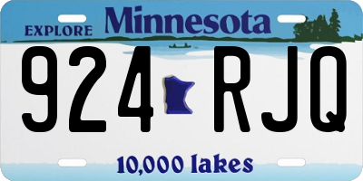 MN license plate 924RJQ
