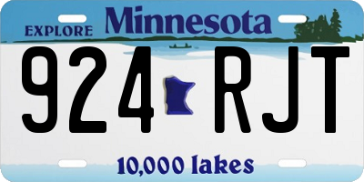 MN license plate 924RJT