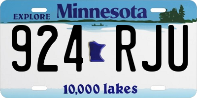MN license plate 924RJU