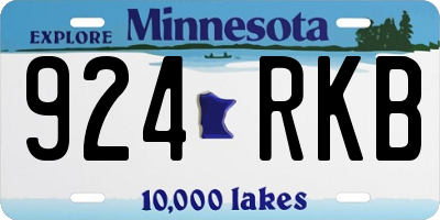 MN license plate 924RKB