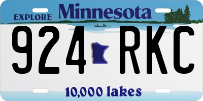MN license plate 924RKC