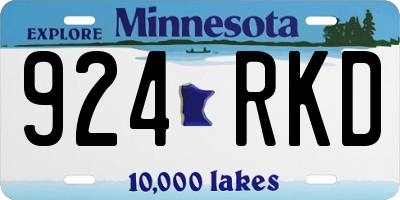 MN license plate 924RKD