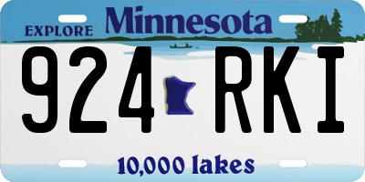 MN license plate 924RKI