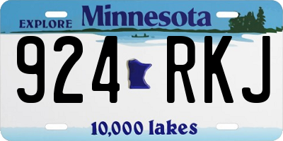 MN license plate 924RKJ