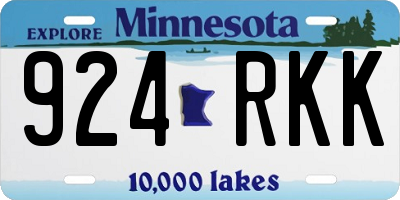 MN license plate 924RKK