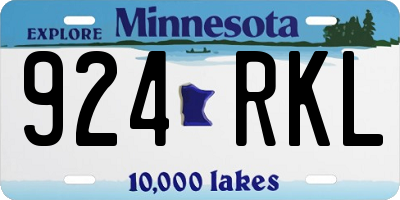 MN license plate 924RKL