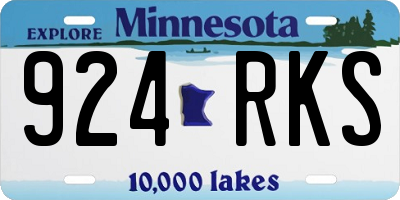 MN license plate 924RKS