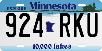 MN license plate 924RKU