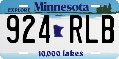 MN license plate 924RLB