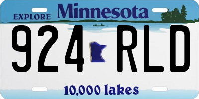 MN license plate 924RLD