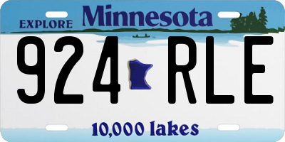 MN license plate 924RLE