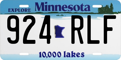 MN license plate 924RLF