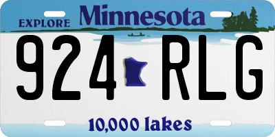 MN license plate 924RLG