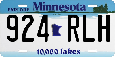 MN license plate 924RLH