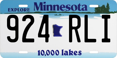 MN license plate 924RLI