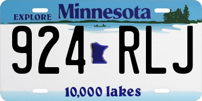 MN license plate 924RLJ