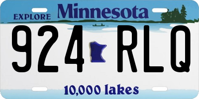 MN license plate 924RLQ