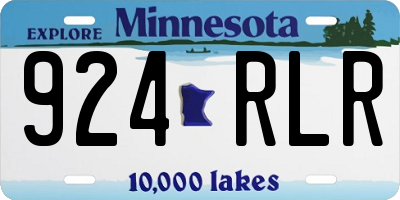 MN license plate 924RLR